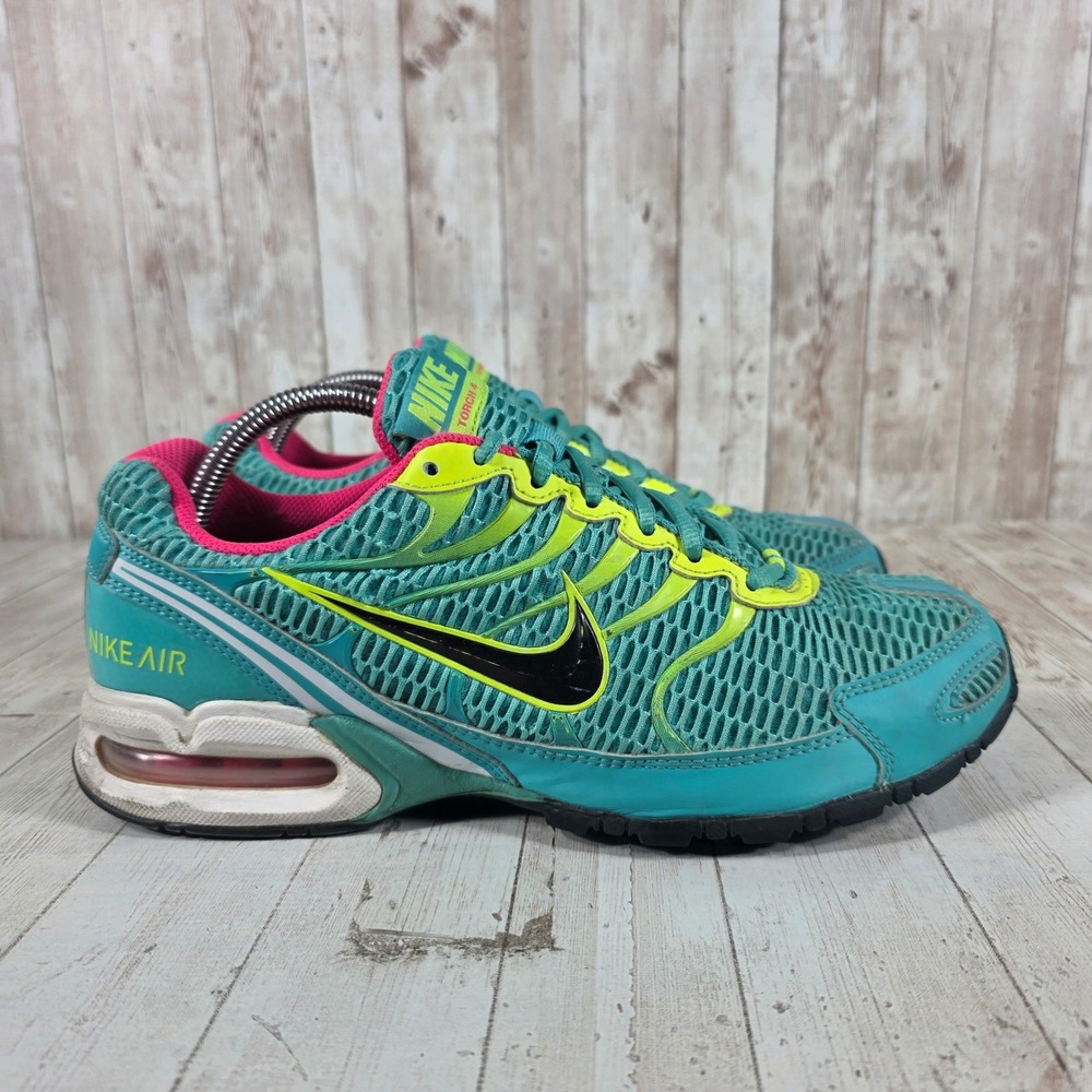 Nike Air Torch 4 Teal Neon Yellow Pink Running‎ Shoes 343851-376 Womens 10.5